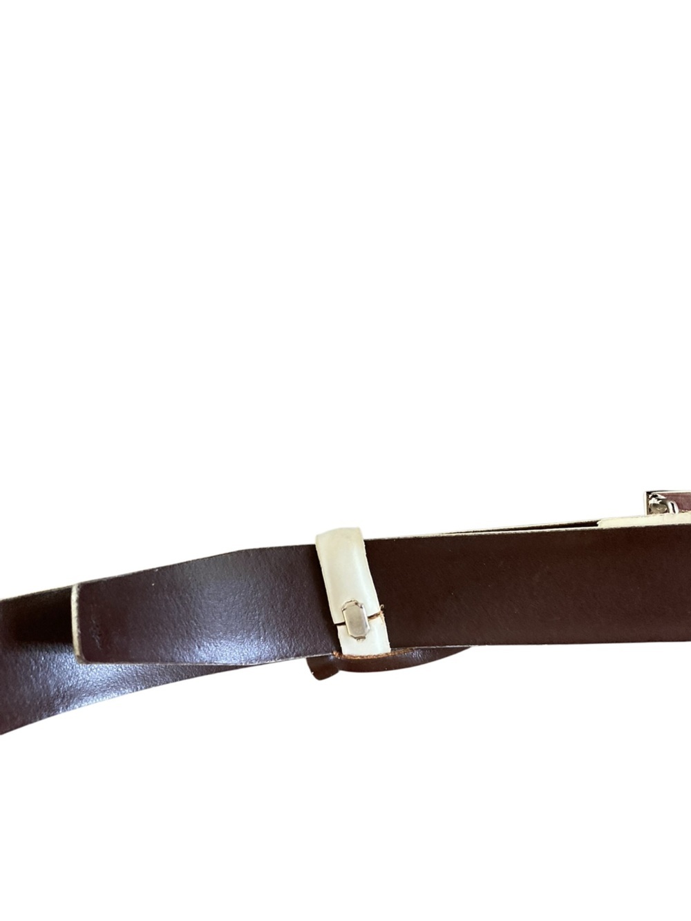 Dolce & Gabbana Ivory Leather Geometric DG Buckle Belt Made in Italy 80cm - Picture 6 of 12